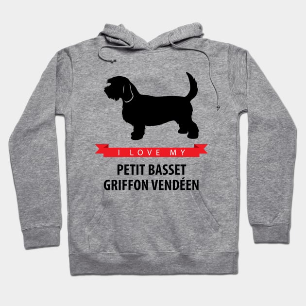 I Love My Petit Basset Griffon Vendeen Hoodie by millersye